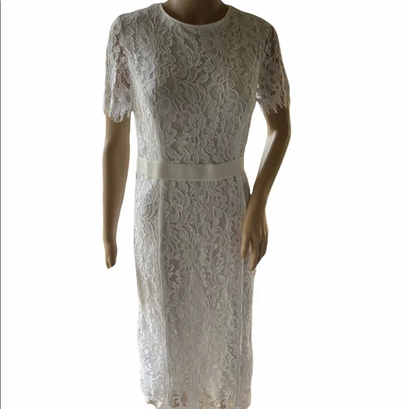 White brand new Eva Mendes lace dress